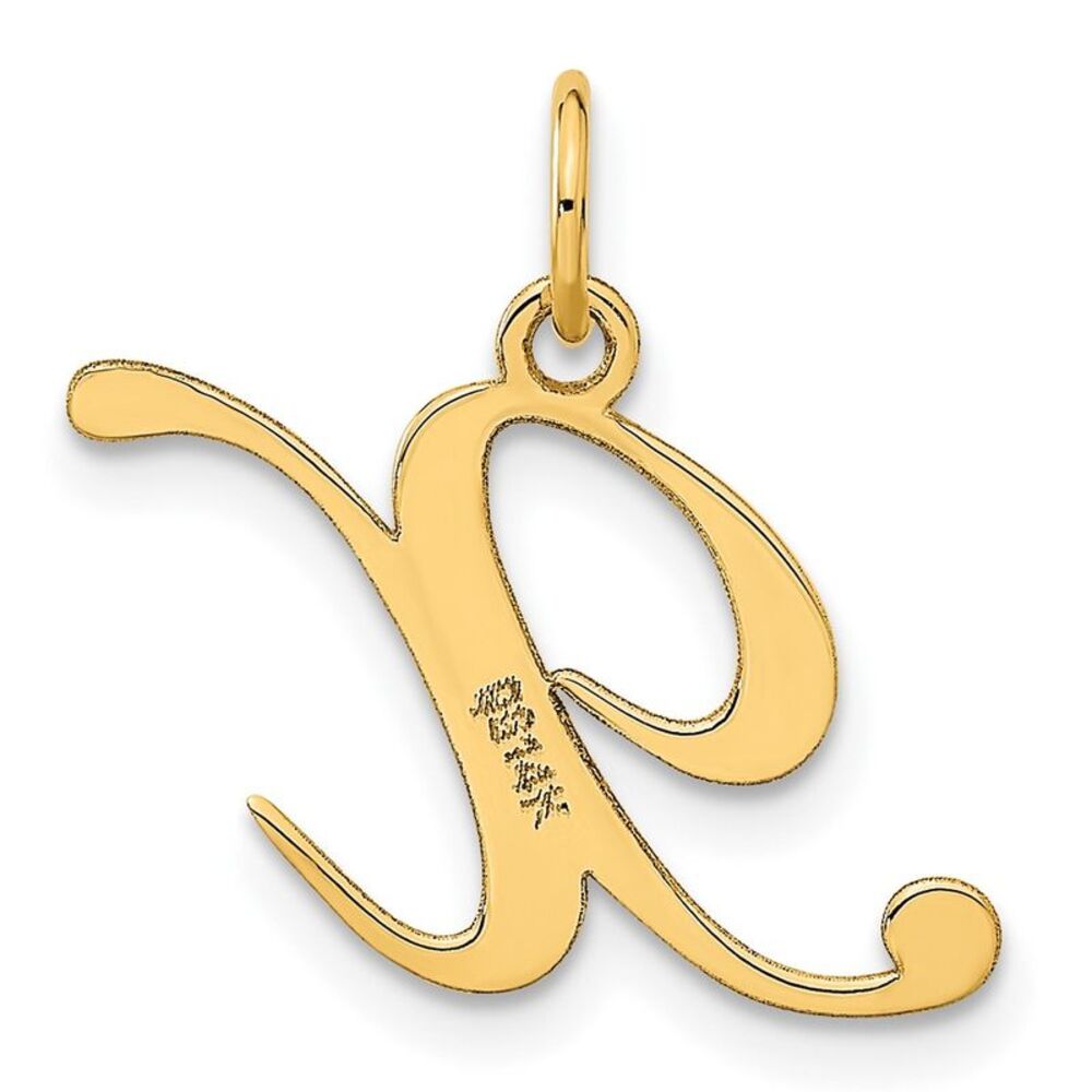 Kazi Luxury 14k Yellow Gold Medium Fancy Script L… - image 3